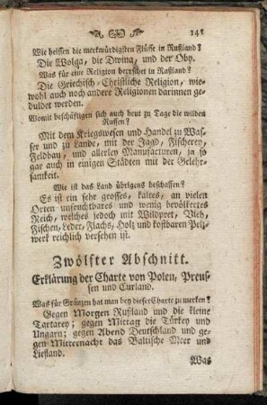 Zwölfter Abschnitt. Erklärung der Charte von Polen, Preussen und Curland.