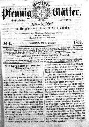 No. 6, Sonnabend, den 5. Februar