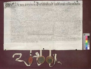 Der vorderösterreichische Prälatenstand leiht von der Stadt Baden im Argau 5.000 Gulden.