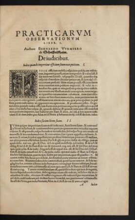 Practicarum Observationum Liber. I.