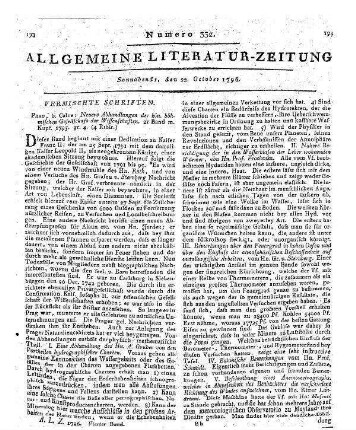 Neuere Abhandlungen der Königlichen Böhmischen Gesellschaft der Wissenschaften. Bd. 2. Hrsg. v. d. Královská Ceská Spolecnost Nauk. Prag: Calve 1795