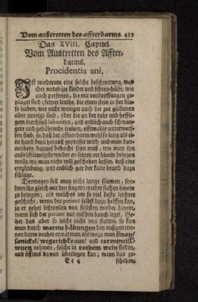 Das XVIII. Capitel. Vom Austretten des Affterdarms. Procidentia ani.