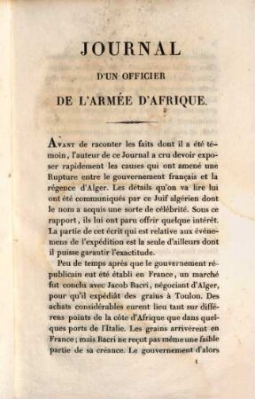 Journal d'un officier de l'armée d'Afrique