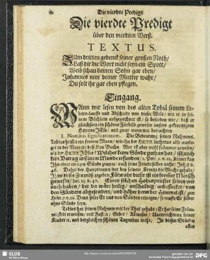 Die vierdte Predigt über den vierdten Verß