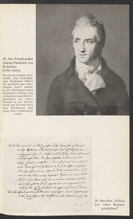 19. Der Schriftsteller August Friedrich von Kotzebue ...