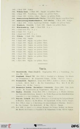Varia (Nr. 1966-2055)