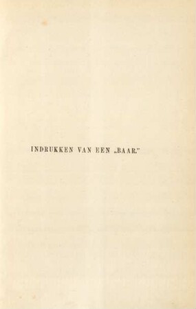 Indrukken van een "Baar"