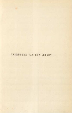 Indrukken van een "Baar"