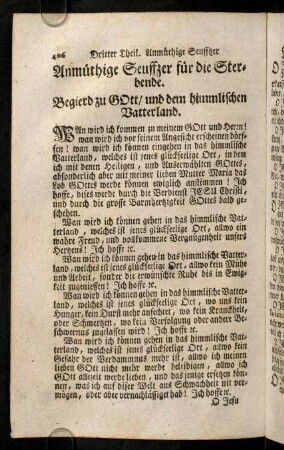 406-416, Begierd zu Gott und dem himmlischen Vatterland; ...