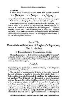 1. Electrostatics in Homogeneous Media.