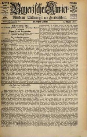 Bayerischer Kurier. 1885,8 - Jg. 29