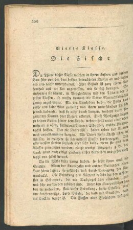 Vierte Klasse. Die Fische.