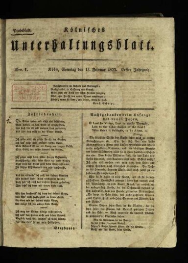 Titelseite einer Zeitung