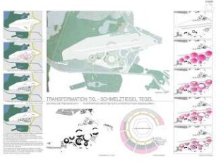 Transformation TXL - Vom Flugfeld zum Lebensraum Schinkelwettbewerb 2013: Erläuterungen, Schwarzplan 1:15000, Lageplan 1:10000, Diagramme