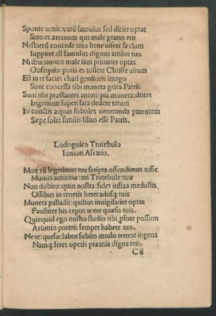 Lodogvico Trutebulo Iuniori Ascario.
