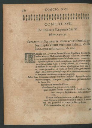 Concio. XVII. De utilitate Scripturae Sacrae.