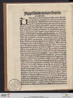 Appellatio universitatis