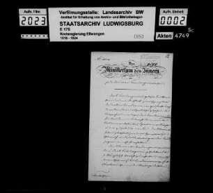 Verzeichnis der Landarmen in Württemberg