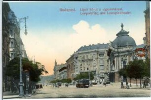 Budapest. Lustspieltheater (1896) : Budapest. Leopoldring und Lustspieltheater (1896; Ferdinand Fellner der Jüngere, Hermann Helmer) in der Leopoldstadt