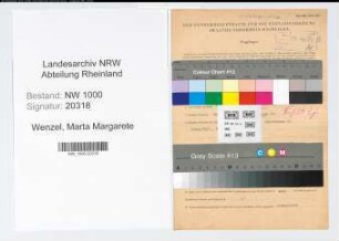 Entnazifizierung Marta Margarete Wenzel, geb. 14.11.1902 (Prokuristin)