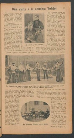Una visita á la condesa Tolstoi
