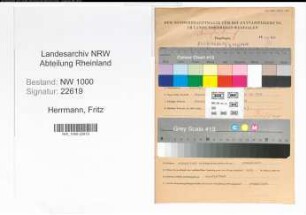Entnazifizierung Fritz Herrmann, geb. 09.08.1897 (Kriminalbeamter)