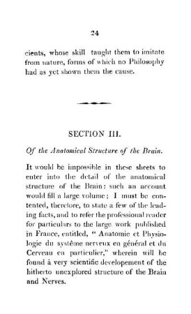 Section III. Of the Anatomical Structure of the Brain.