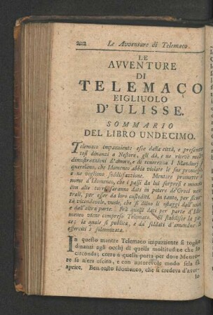 [Sommario Del Libro Undecimo - Decimo Quinto.]