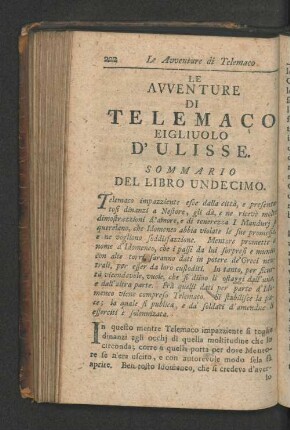 [Sommario Del Libro Undecimo - Decimo Quinto.]