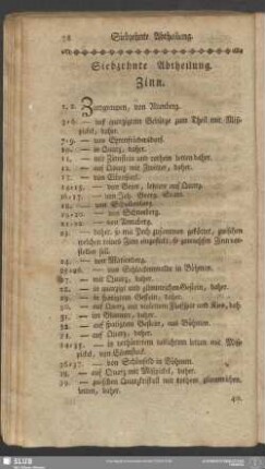 Siebzehnte Abtheilung. Zinn