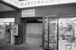 Hauptbahnhof Karlsruhe. Umbauarbeiten im Wartesaal