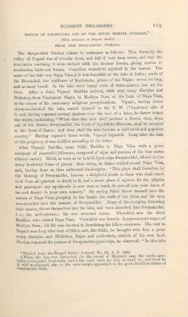 Notice of Adi-Buddha and of the Seven Mortal Buddhas