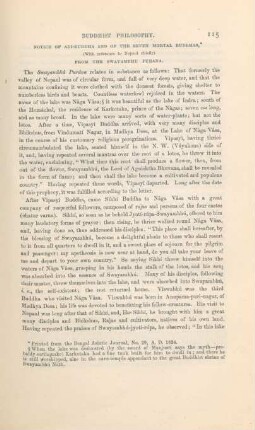 Notice of Adi-Buddha and of the Seven Mortal Buddhas
