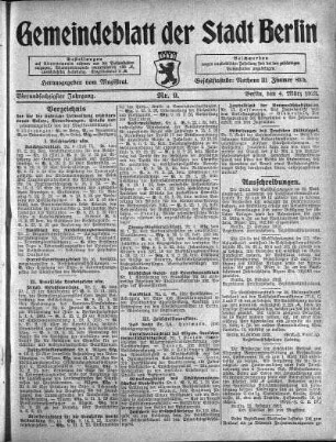 1923,9: Nr. 9, 4. März 1923
