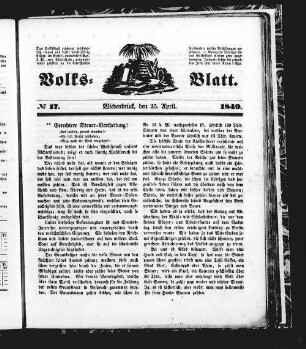 Volks-Blatt : Wiedenbrücker Volksblatt
