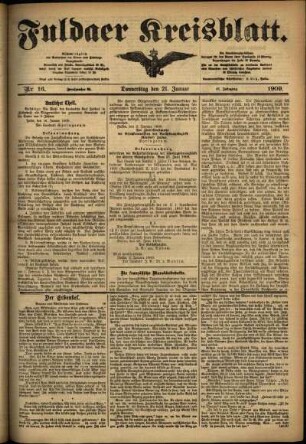 Ausgabe vom Donnerstag, den 21. Januar 1909.