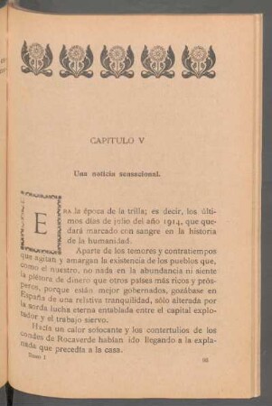 Capítulo V - Una noticia sensacional.