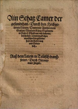 Ain Schatz Camer der gesundthait