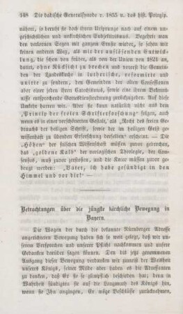 148-177 Betrachtungen über die jüngste kirchliche Bewegung in Bayern