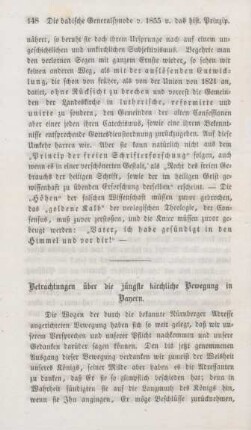 148-177 Betrachtungen über die jüngste kirchliche Bewegung in Bayern