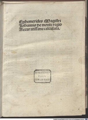 Ephemerides