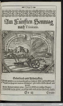 Am Fünfften Sonntag nach Trinitatis