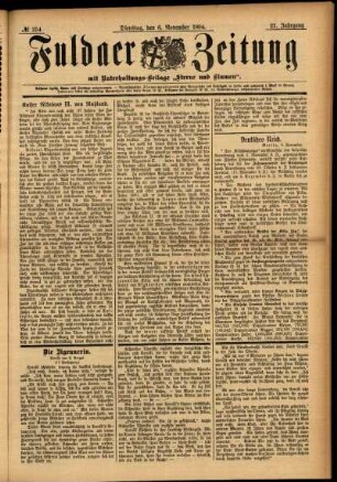 Ausgabe vom Dienstag, den 06. November 1894.
