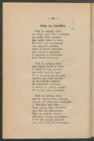 Tirá la cadena
