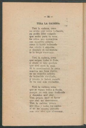 Tirá la cadena