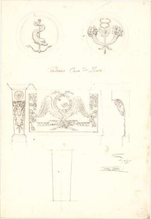 Voit, C.; Italien; Casa di Livia (dt. Haus der Livia) - Portal (Teilansicht m. Schnitt)