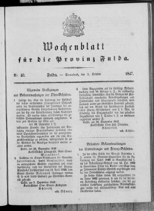 Nr. 40, Ausgabe vom 2. Oktober 1847
