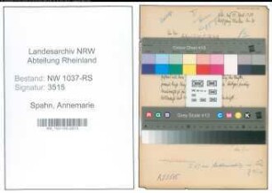 Entnazifizierung Annemarie Spahn , geb. 25.05.1903 (Kunsthistorikerin)