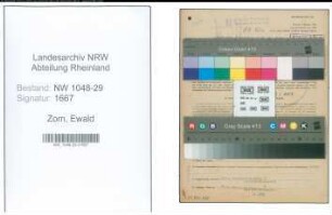 Entnazifizierung Ewald Zorn , geb. 22.07.1891 (Beamter)