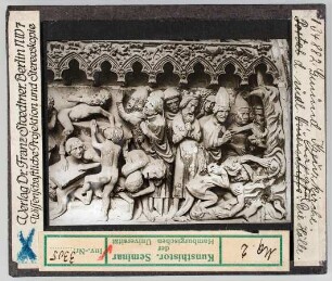 Schwäbisch-Gmünd, Heiligkreuz-Kirche: Südl. Chorportal. Die Hölle (Stoedtner-Nr. 134882)
